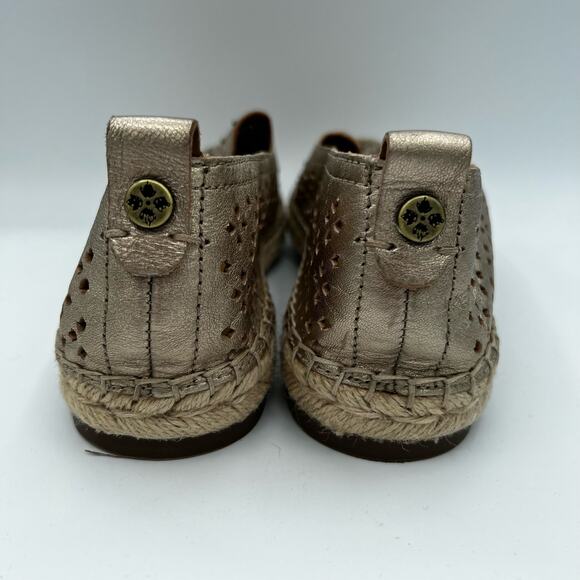 Patricia Nash Elena Gold Metallic Slip On Espadrille Shoes Size 7.5 - Picture 4 of 8